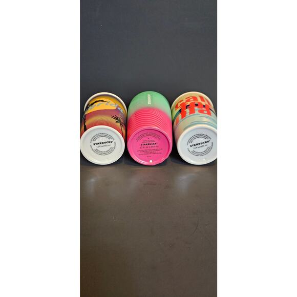 Starbucks Ceramic Coffee Travel Mugs With Lid Set 3 - Picture 4 of 4